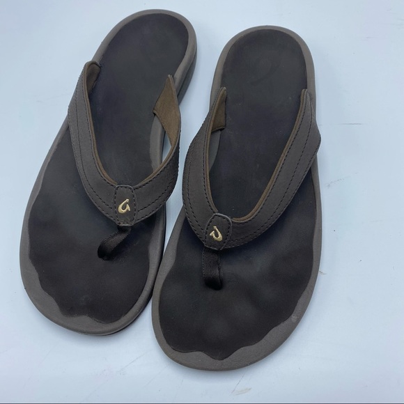 OluKai Shoes - Olukai Ohana Brown Flip Flop Sandals Size 10